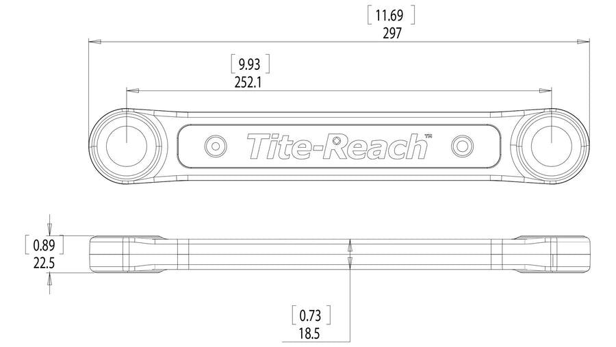 King Series 3/8" Professional Tite-reach Extension Wrench, designed to be used with your own sockets and wrenches, 10” inches of reach