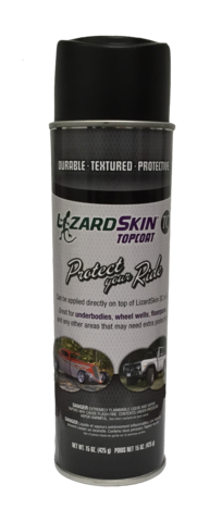 King Series, LizardSkin TopCoat is an easy-to-use, spray-on coating designed to enhance LizardSkin Sound Control or Insulation coatings.