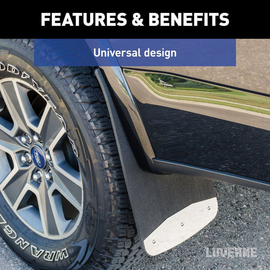 LUVERNE UNIVERSAL FRONT OR REAR 12" X 20" TEXTURED RUBBER MUD GUARDS (2 FLAPS)