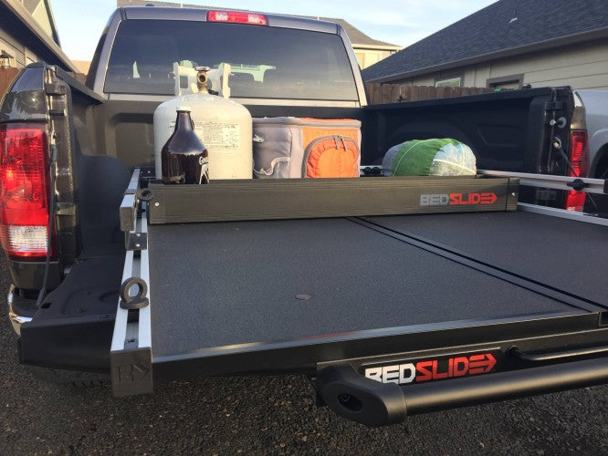 King Series Trucks Parts Accessories, BED SLIDE BLACK BEDBIN DECK DIVIDER, Made in the USA. Make the most of your truck Bed space
