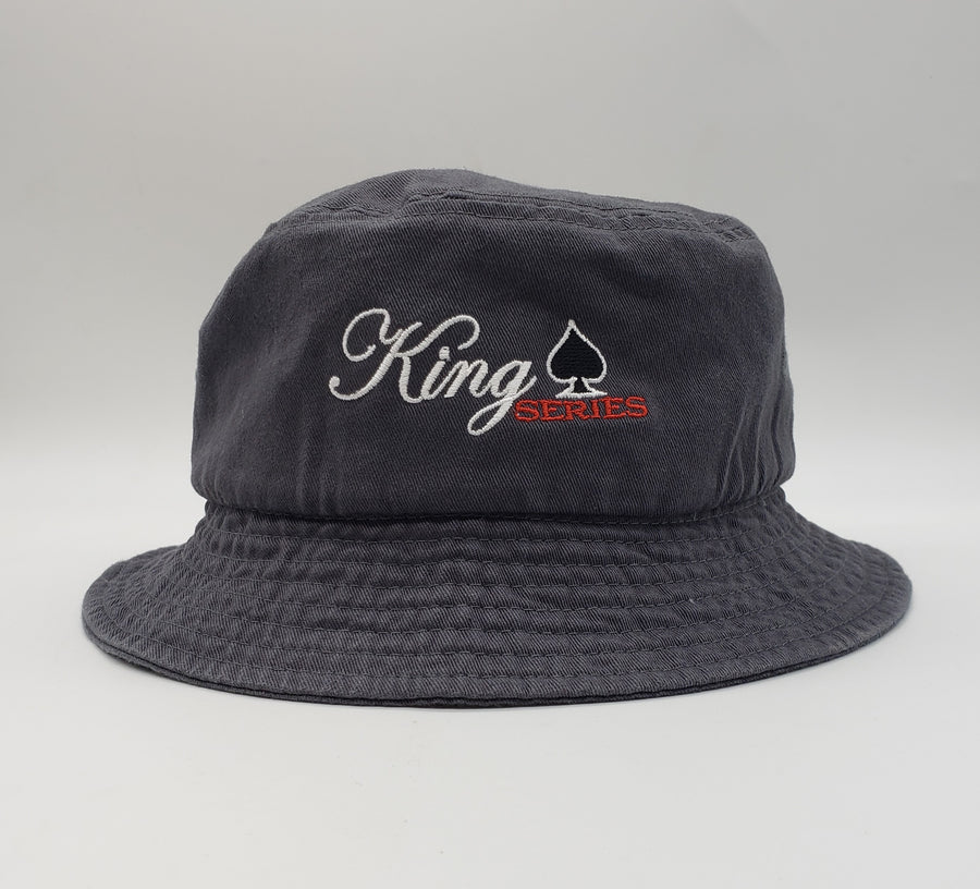 King Series 6 Door Pickup Truck Bucket Cap 8.25 oz (275-285 gsm)., 100% bio-washed chino twill Unstructured, 31/2" crown Sewn eyelets 2" brim (tolerance 1/2") One Size Fits Most: 7 1/2 - 7 5/8 