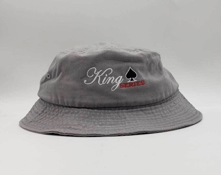 King Series 6 Door Pickup Truck Bucket Cap 8.25 oz (275-285 gsm)., 100% bio-washed chino twill Unstructured, 31/2" crown Sewn eyelets 2" brim (tolerance 1/2") One Size Fits Most: 7 1/2 - 7 5/8 