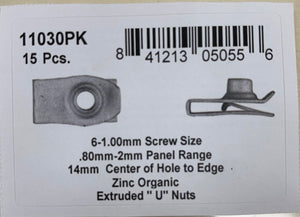 DISCO Automotive Hardware G.M. OEM: 11570097 11030PK Zinc Organic Extruded U Nuts 6-1.00mm Screw P/R .80mm-2mm 5 CLIPS RIVETS FREE SHIP PLASTIC SCREWS BULBS RETAINERS PUSH 11030PK Zinc Organic Extruded U Nuts 6-1.00mm Screw P/R .80mm-2mm KING SERIES TRUCKS PARTS ACCESSORIES 6 DOOR PICKUPS 6 DOOR PICKUP 6 DOOR TRUCK 6 DOOR TRUCKS