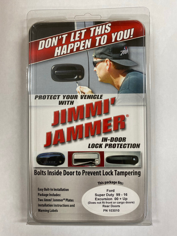 Jimmi' Jammer In-door Lock Protection - Set for Front Doors, 2 lock cyclinders