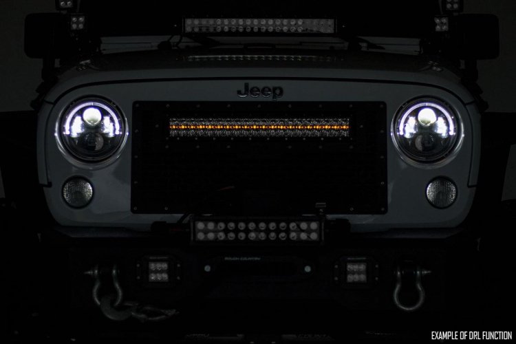 20-inch Cree LED Light Bar Black Series with Amber Daytime Running Lights - Dual Row